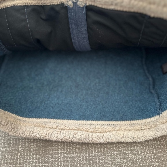 KUHL Youth Hooded Fleece Jacket Teal Sherpa Trim Full Zip Cozy Hoodie Size M 10 - Picture 4 of 11